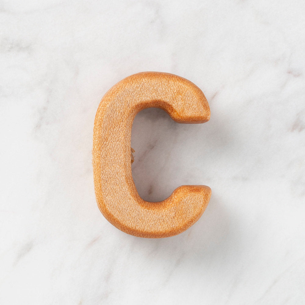 Loren Crafts Organik Ahşap Harf - C